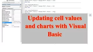 Visual Basic for Learners 3 A practical example updating a chart using VBA to change values in cell