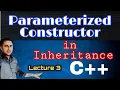 Parameterized Constructor execution in inheritance Single Inheritance and parameterized Constructor
