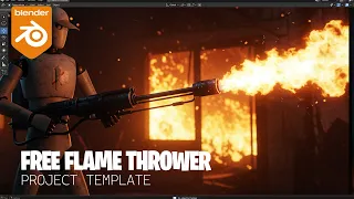 flame thrower free blender template