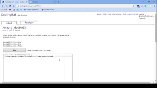 Array 1 double23 Java Tutorial codingbat com
