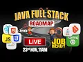Zero to Job Ready Java Full Stack Roadmap Live Training Session 2025
