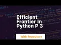 Efficient frontier in python p 3
