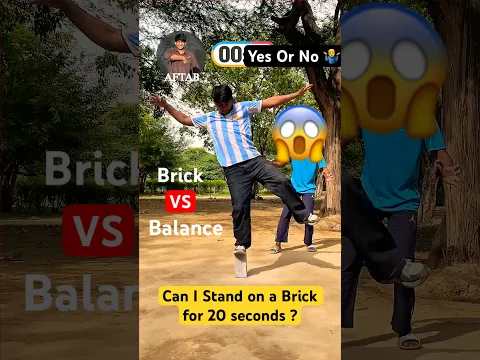 Brick vs Balance 😨 | Can I Stand on a Brick for 20 seconds ? #challenge