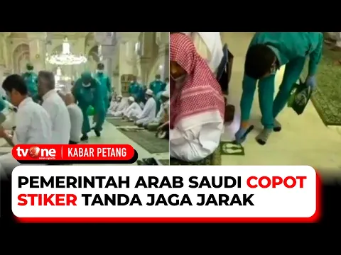 Menuju Normalisasi, Petugas Masjid Masjidil Haram Lepas Stiker Jaga Jarak