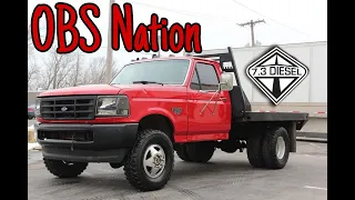 1997 Ford F350 XL 7 3 Powerstroke Cab and Chassis 1 ton Dually Flat bed SOLD