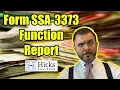 How to Complete the SSA Function Report