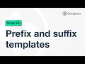 Prefix and suffix templates Stockpress how to series