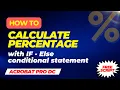 How to calculate Percentage in a Fillable PDF Form Adobe Acrobat Pro