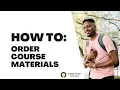 How to Order Course Materials