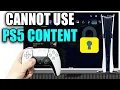 How To Fix Cannot Use Content Error On PS5 Restore Licenses