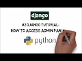 Django Tutorial How to access admin panel