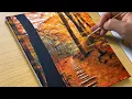 How to Paint Autumn Forest Paths Acrylic Painting STEP by STEP