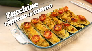 ZUCCHINE RIPIENE DI TONNO Ricetta Facile - Fatto in Casa da Benedetta