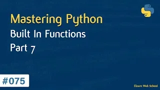 Learn Python in Arabic - Built In Functions Part 7