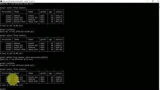 Lecture 34 DML and TCL Statements insert delete update commit and rollback Command Base Part-II