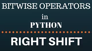 bitwise right shift operator