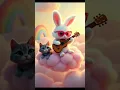 Download Lagu Kelinci Main Gitar, Kucing Ikutan Ngedance! 🐰🎸🐱 #shorts  #anjing #music #sad