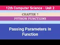 12th Computer Science Chapter 7 Passing parameters in function