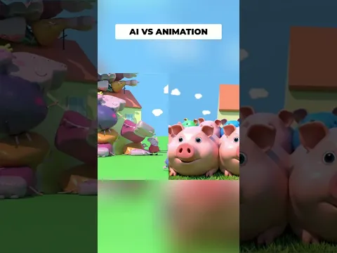 AI vs. Human: Peppa Pig Animation #shorts