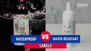 What s the difference between waterproof vs water-resistant labels