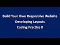 Coding Practice 8 Developing Layouts HTML CSS NxtWave CCBP