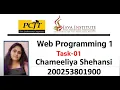 Web Programming 1 Task 01 Java Institute Chameeliya Shehansi