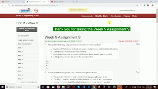 NPTEL Programming In Java Week 9 Assignment Solution Quiz