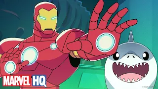 Jeff & Iron Man Salvan el Museo 🦈🏛️😱 | Jeff y Sus Amigos Superhéroes