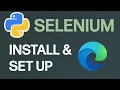 Install Setup Selenium Python For Edge Browser For Beginners