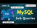 MySQL Subqueries Master Nested Queries SQL Tutorials By Srinivas