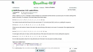 Java Practice It Exercise 14 9 switchPairs 1 Collections and stacks queues