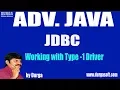 Adv Java JDBC Session - 34 Working with Type
