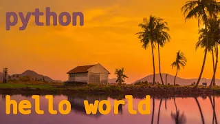 Python Hello world on Linux Mint without installing additional programs