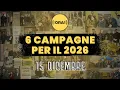 Lagu 6 campagne per il 2026