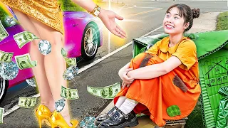 فتاة فقيرة تبن تها أمها الغنية فتاة غنية مقابل فتاة مفلسة 