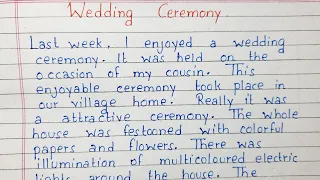write a short essay on wedding ceremony essay writing english