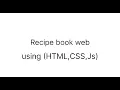 Recipe book app using html css js with API