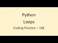 Coding Practice 10E Loops Python NxtWave CCBP