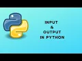 Input and Output in python input and print functions in Python