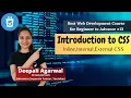 Introduction to CSS Inline Internal and External CSS Tutorial Web Development Course 2022
