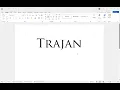 Font Focus Trajan