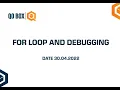 For Loop and Debugging QO-BOX