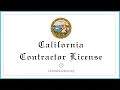 California Contractor License - What You need to get started