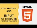 HTML Tutorial - Input Attribute formnovalidate in Input Field