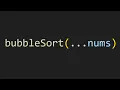 Recreating bubble sort in js