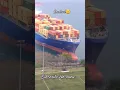 large container ship crashed in a stadium