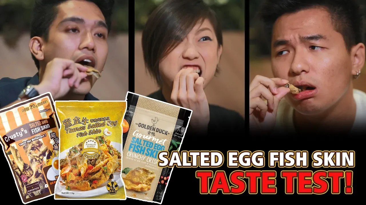 SALTED EGG FISH SKIN Taste Test! Which is Singapore