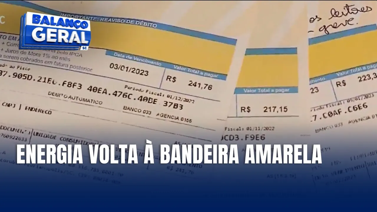 Contas de luz ficam mais baratas com a bandeira amarela