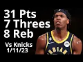 Buddy Hield 31 Pts 8 Reb 7 Threes vs Knicks Highlights