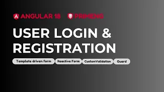 Angular 18 User Login and Registration PrimeNG JSON Server Code attached